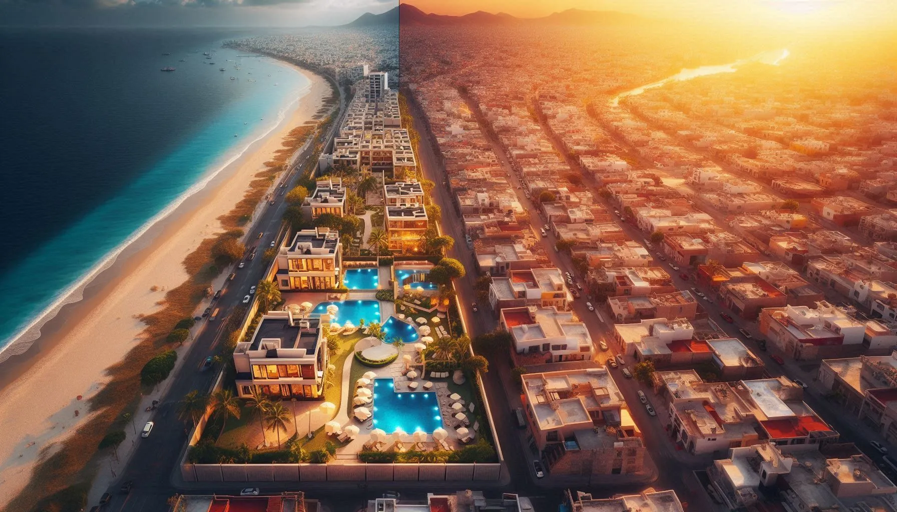 Economic contrast in Mexico: where American expats in mexico live in luxury next to local low-income neighborhoods